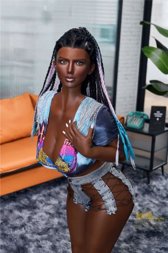Picture of Irontech Silicone Doll Celine S13: Irontech Black Sex Doll (Full Silicone)