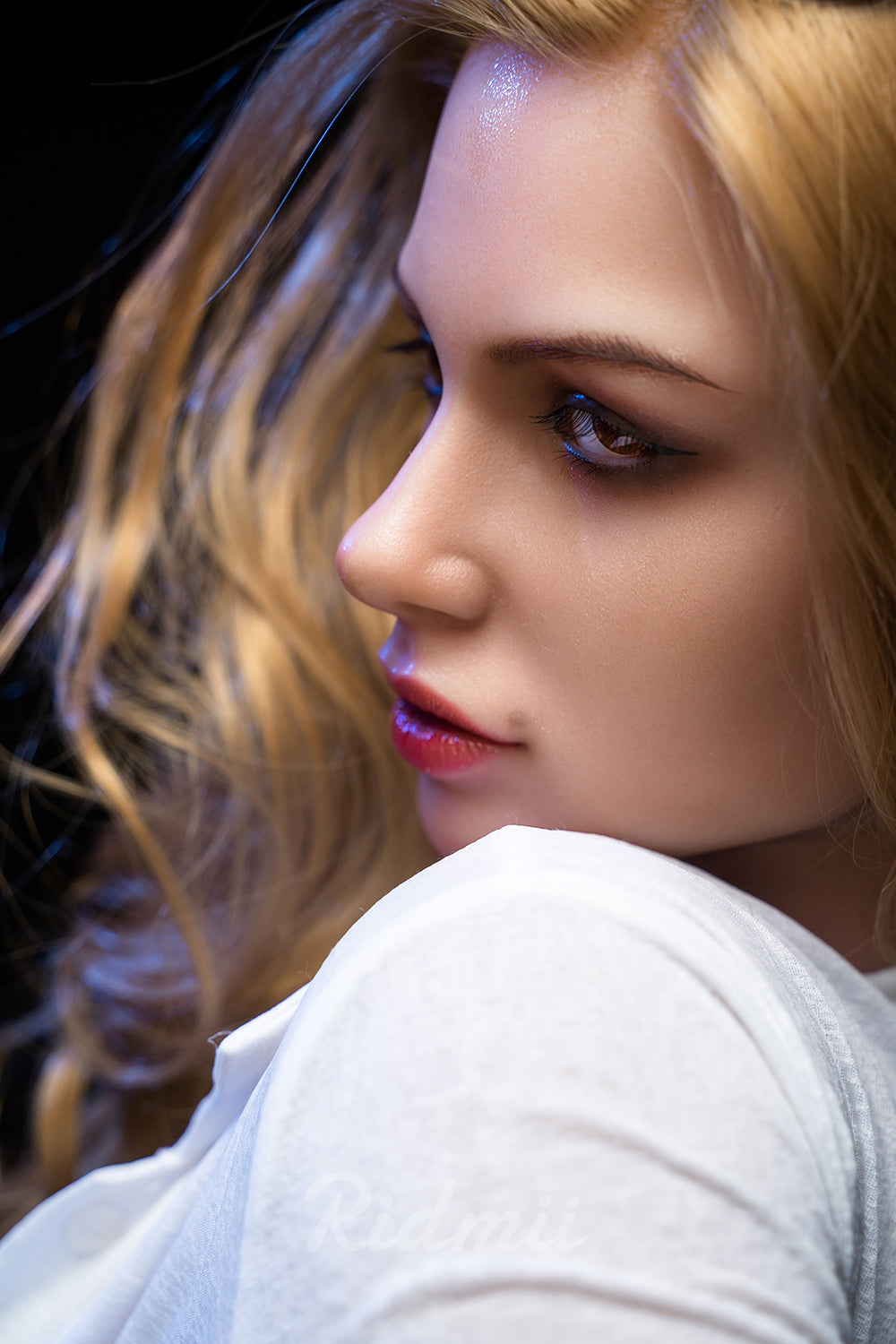 Picture of RIDMII Liza Unique Design 5'4 FT (166cm) Silicone Head TPE Body Oral Sex Blowjob Realistic Small Boobs Sex Doll