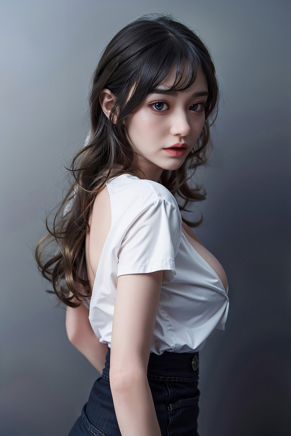 Picture of RIDMII Miranda Plus Unique Design 5'5 FT (168cm) Silicone Head TPE Body Realistic BBW Blowjob Sex Doll