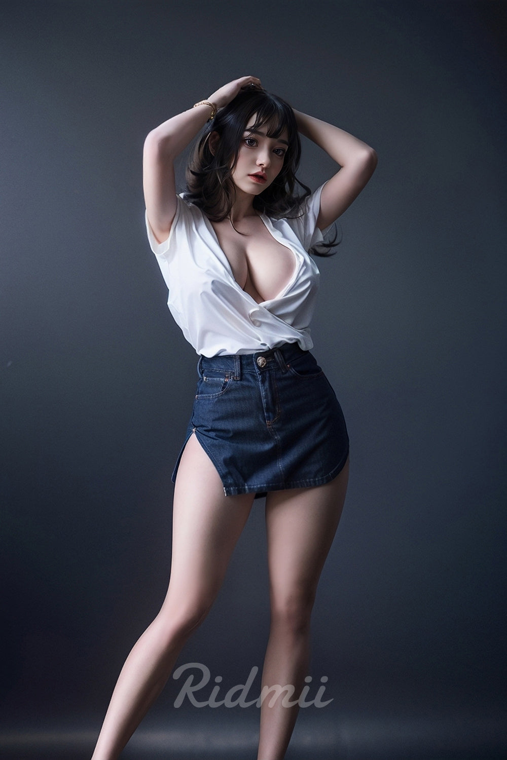 Picture of RIDMII Miranda Plus Unique Design 5'5 FT (168cm) Silicone Head TPE Body Realistic BBW Blowjob Sex Doll