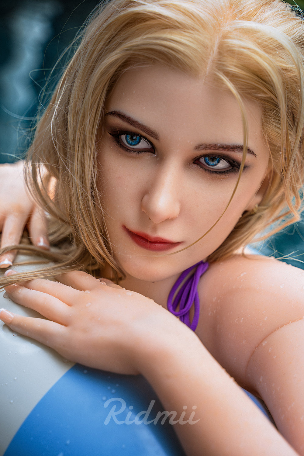 Picture of RIDMII Gloria Unique Design 5'4 FT (166cm) Silicone Head TPE Body Blonde Small Boobs Adult Sex Doll