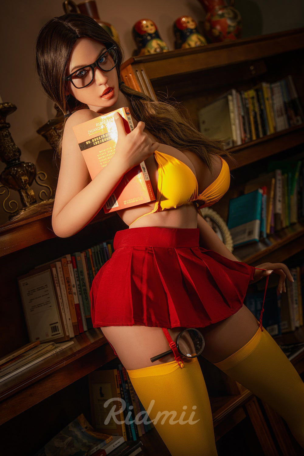 Picture of RIDMII Jess Unique Design 5'3 FT (161cm) #646A Huge Boobs Silicone Head TPE Body Blowjob Oral Sex Doll