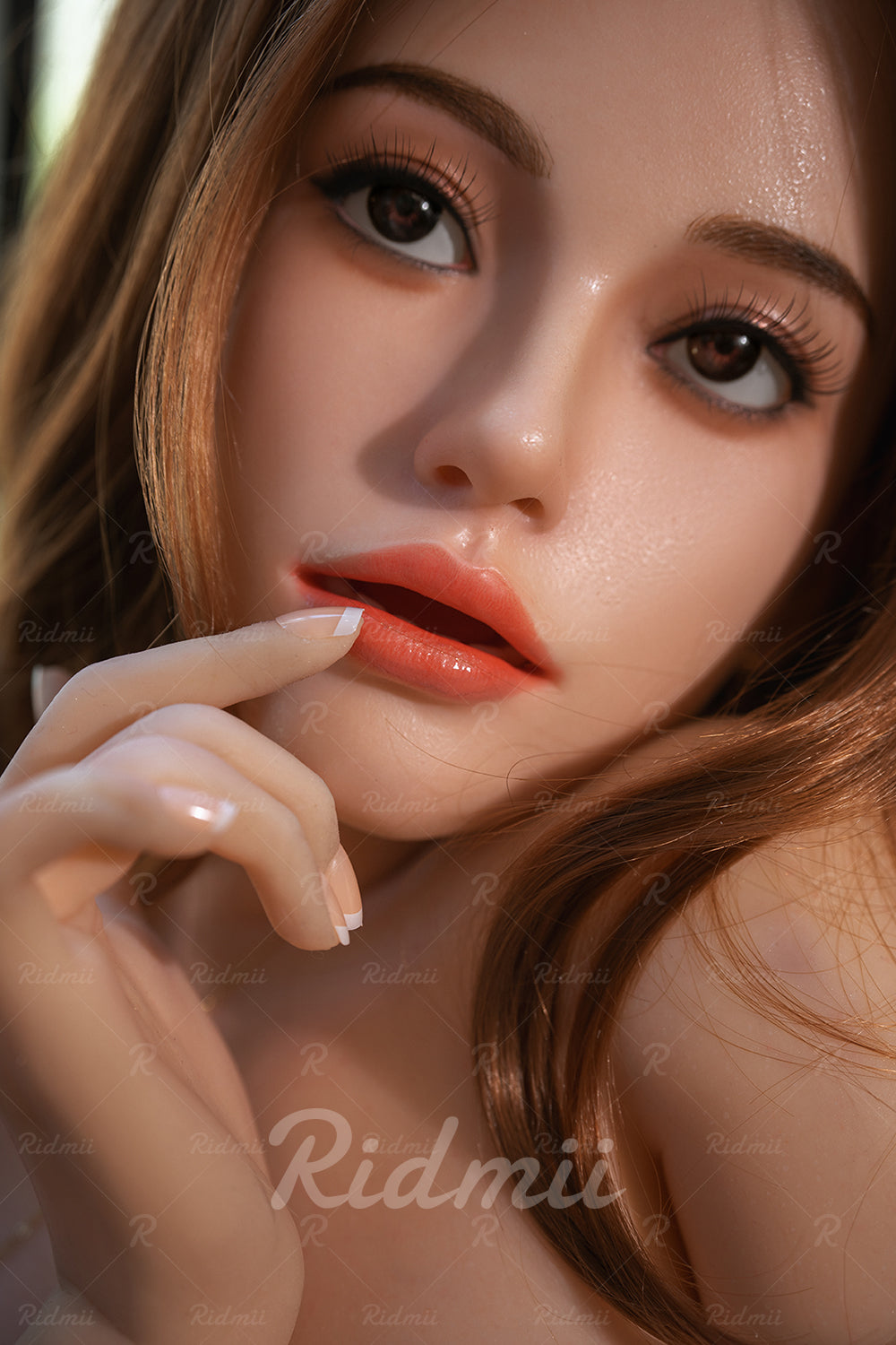 Picture of RIDMII Unique Design Jada 5'4 FT (164cm) Real Oral Sex(ROS) Blowjob silicone head TPE body full size sex doll with beautiful sculpture