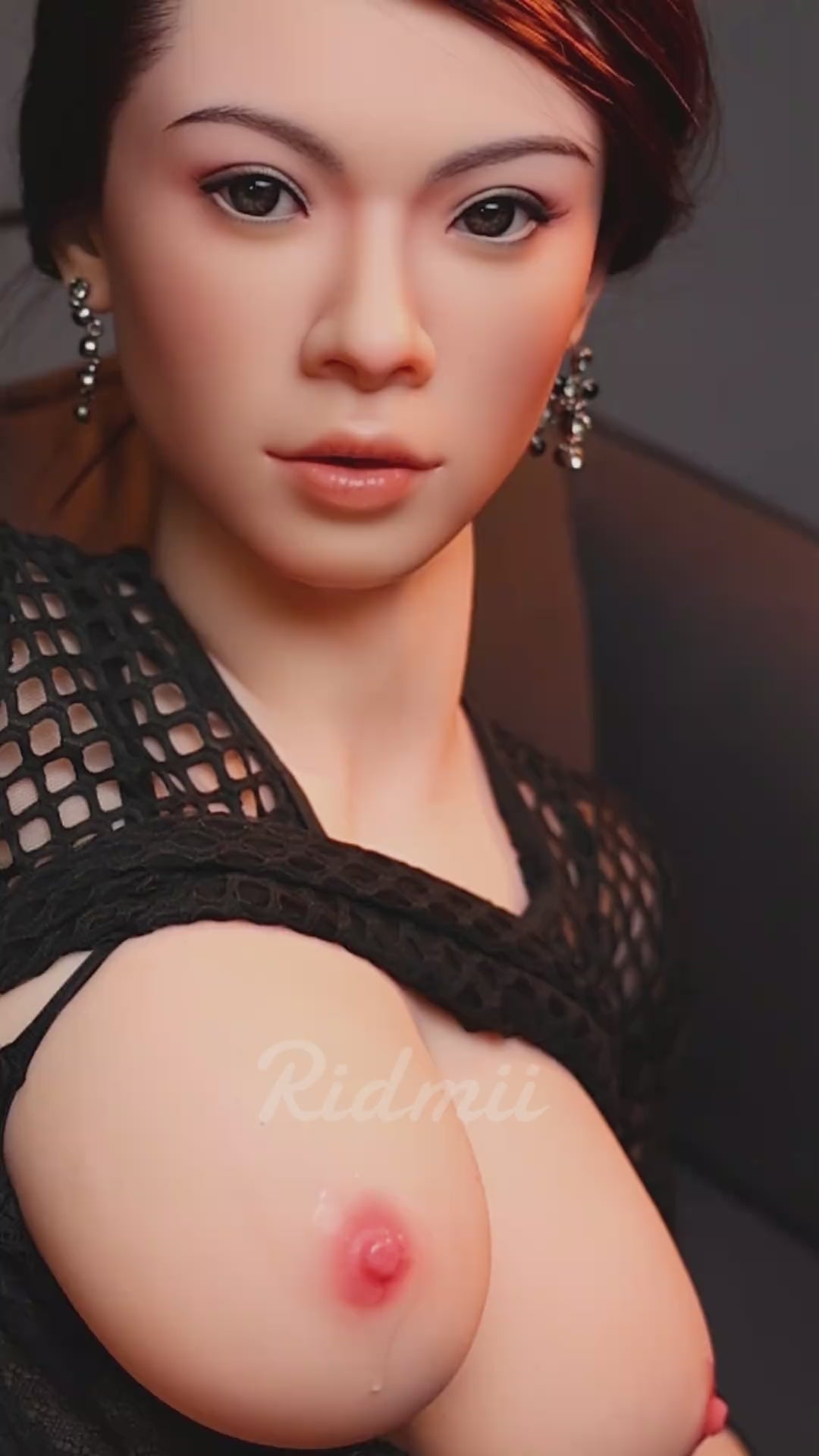 Picture of RIDMII Aidra Unique Design 5'2 FT (158cm) B Cup Movable Jaw TPE Body Soft Silicone Head New Eurasian Adult Milf Sex Doll