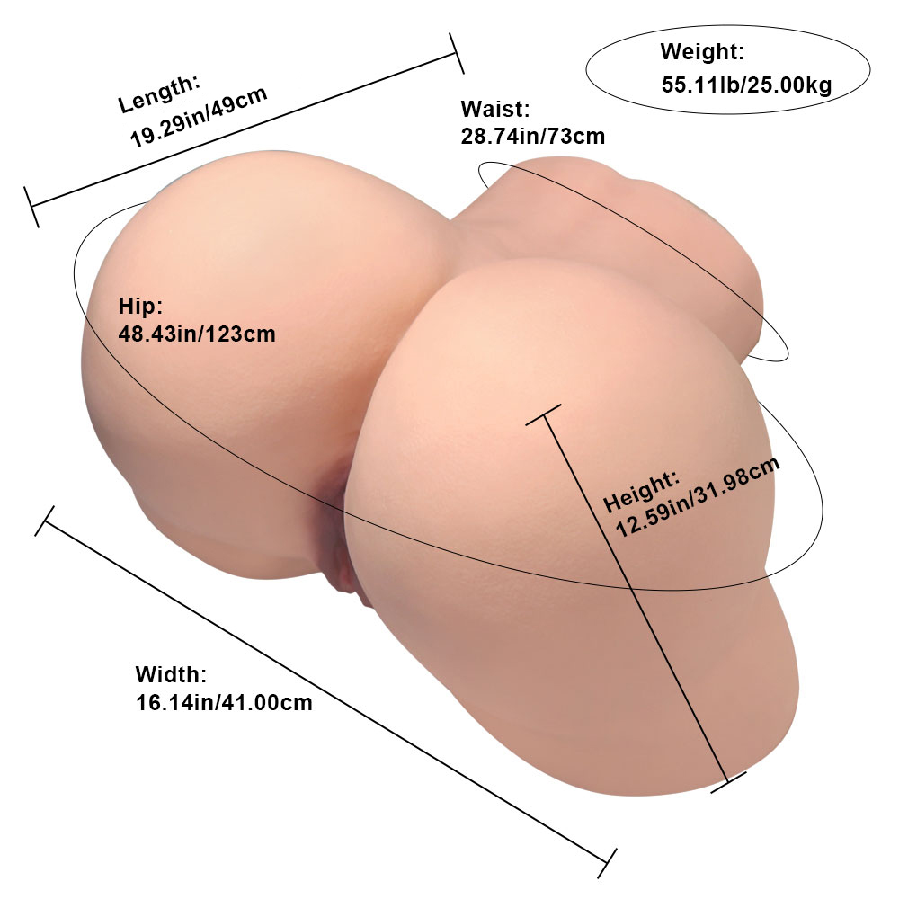 Picture of Torso Sex Doll Jennifer 2.0: (55.11LB) Big Ass Doggy Style Sex Doll Hip Male Masturbator