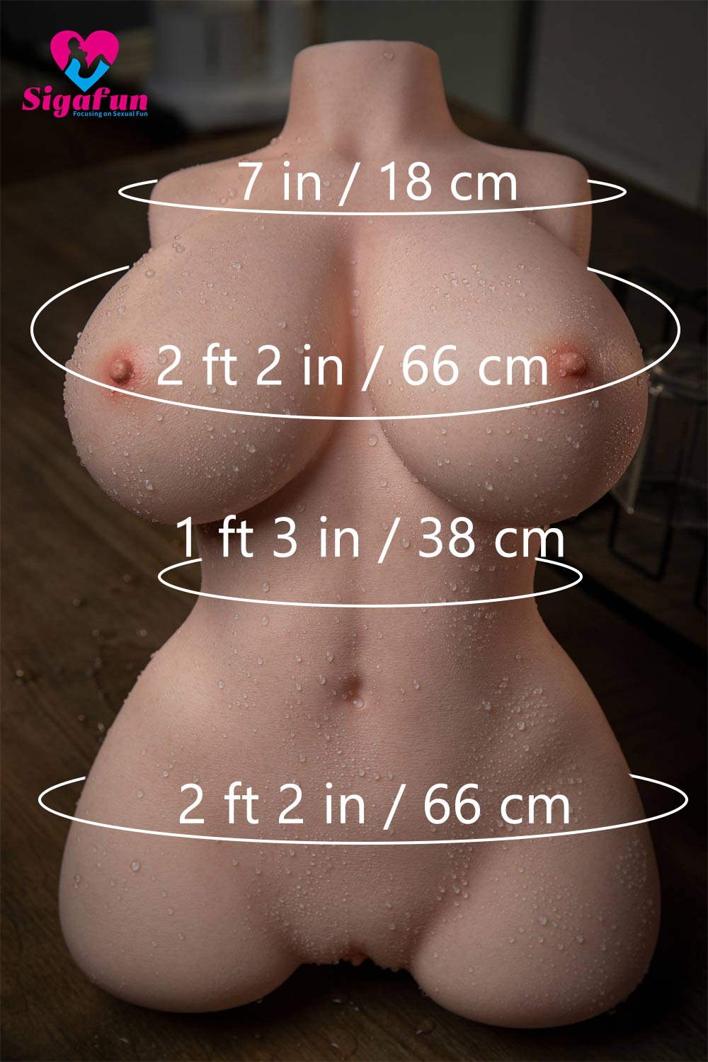 Picture of Sigafun 39cm/1ft3 18.2LB Silicone Mini Sex Doll Torso