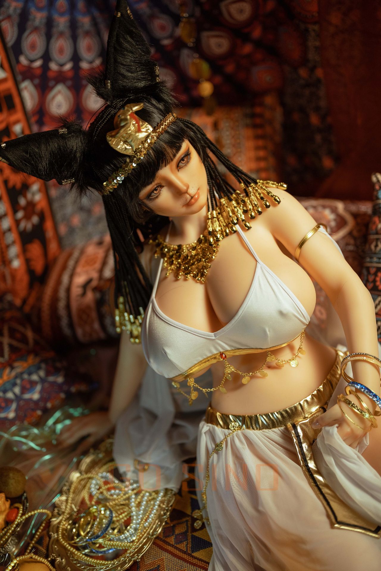 Picture of GD Sino 155cm/5ft1 L-cup Silicone Sex Doll – G155 Body + G1 Luozi (cat-like makeup) - Luozi