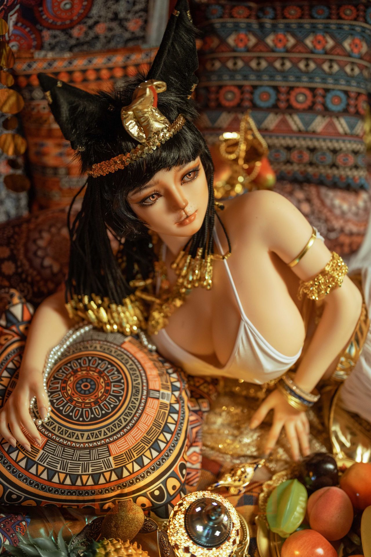 Picture of GD Sino 155cm/5ft1 L-cup Silicone Sex Doll – G155 Body + G1 Luozi (cat-like makeup) - Luozi