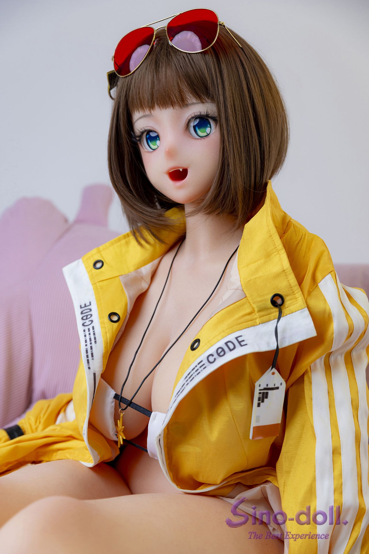 Picture of Soft Max Sino Doll - S143cm/4ft8 (Big breasts) C-Cup +S55 Linlan (R+S effect) in yellow jacket