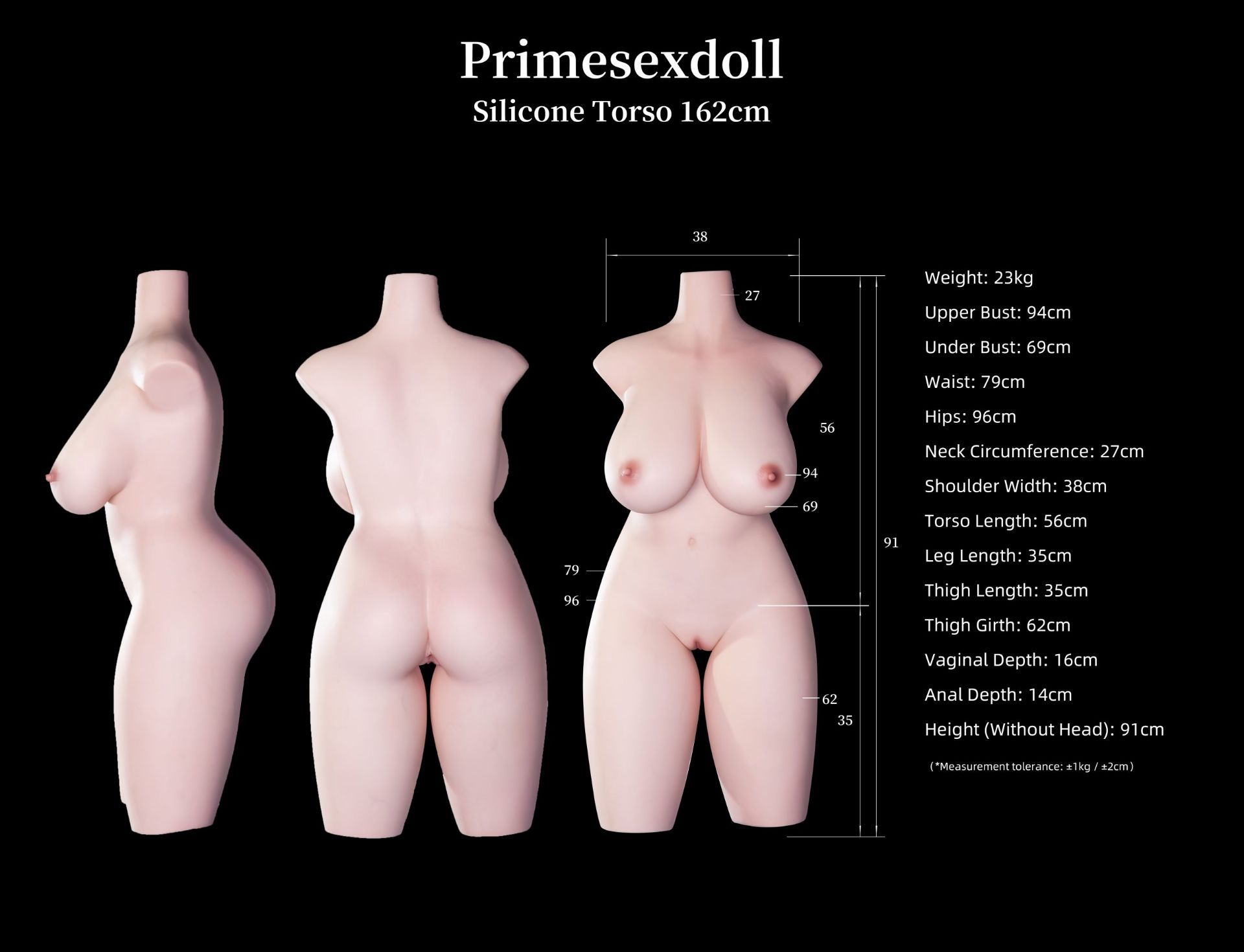 Picture of Primesexdoll Primesexdoll 162cm Silicone Torso – Jasmine