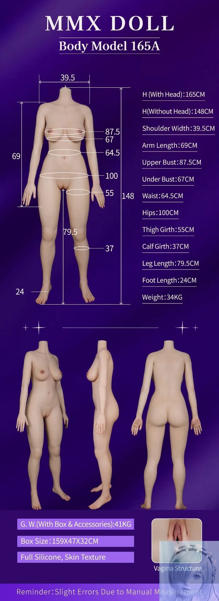 Picture of MMX Doll | 165cm/5ft5 F-Cup Full Silicone Chinese Sex Doll - Mengqi