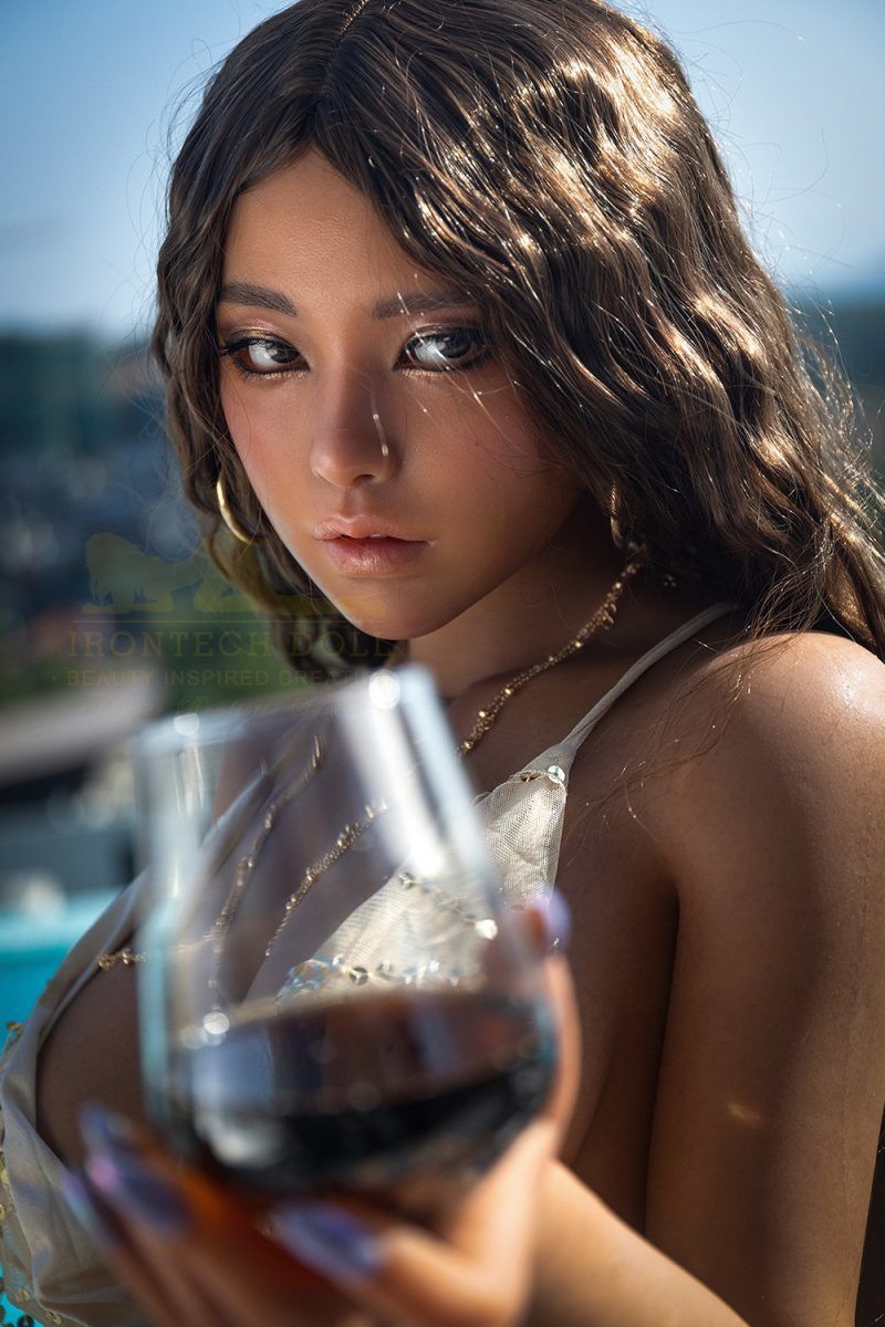 Picture of Irontech Doll 164cm/5ft5 S40 Eileen Curly Hair Tan Sex Doll