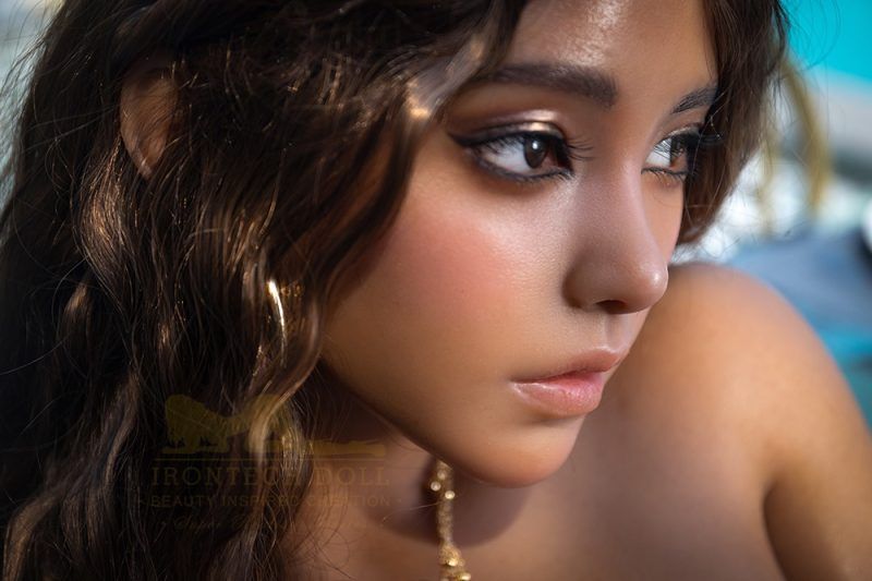 Picture of Irontech Doll 164cm/5ft5 S40 Eileen Curly Hair Tan Sex Doll