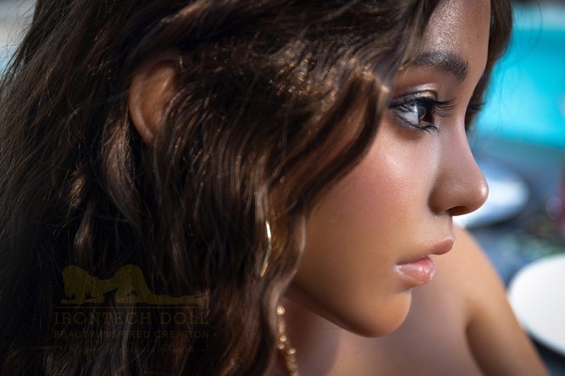 Picture of Irontech Doll 164cm/5ft5 S40 Eileen Curly Hair Tan Sex Doll