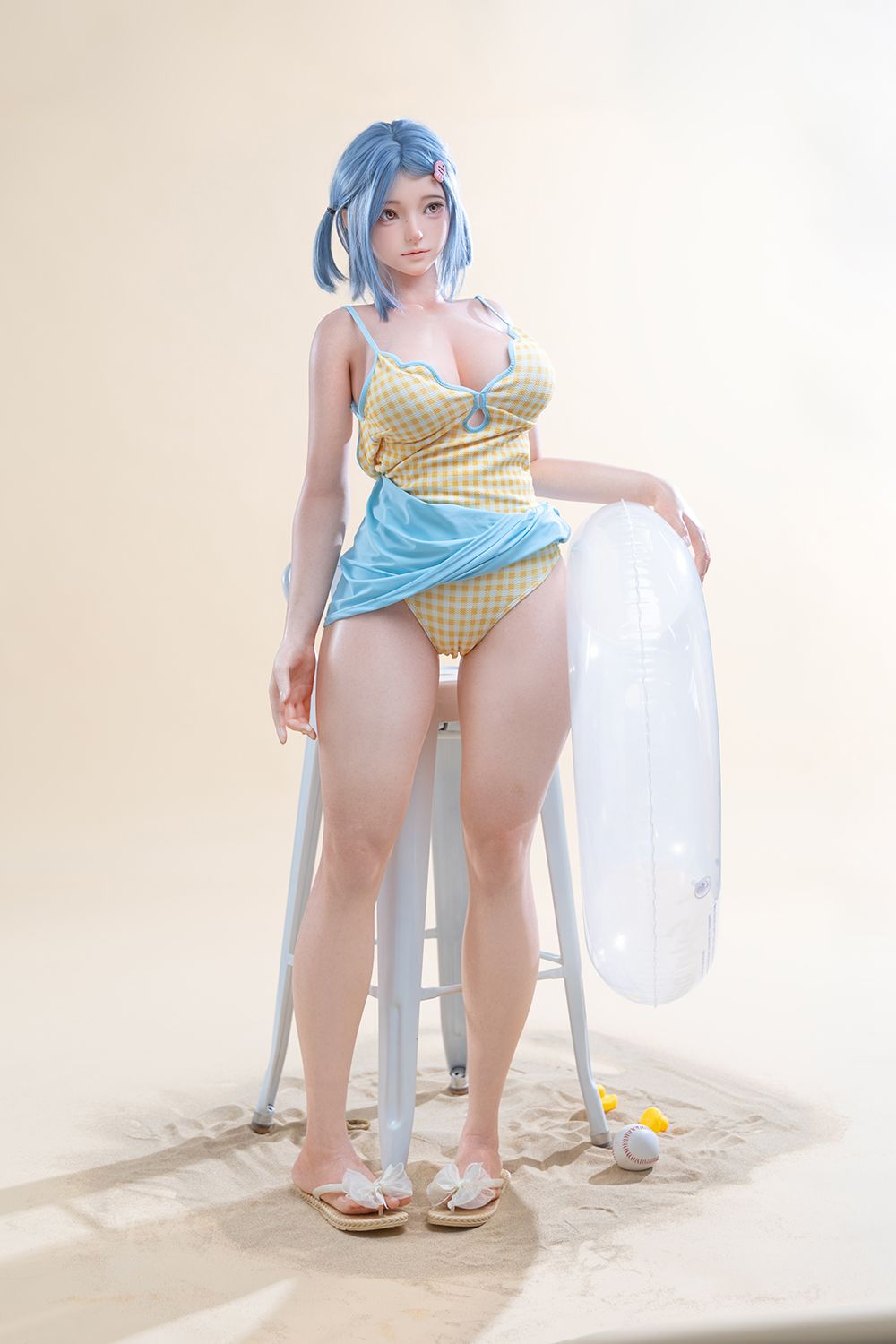Picture of Firefly Dairy – Yellow Plaid Swimsuit Girl 164cm/5ft5 G-cup Silicone Sex Doll - Nanako