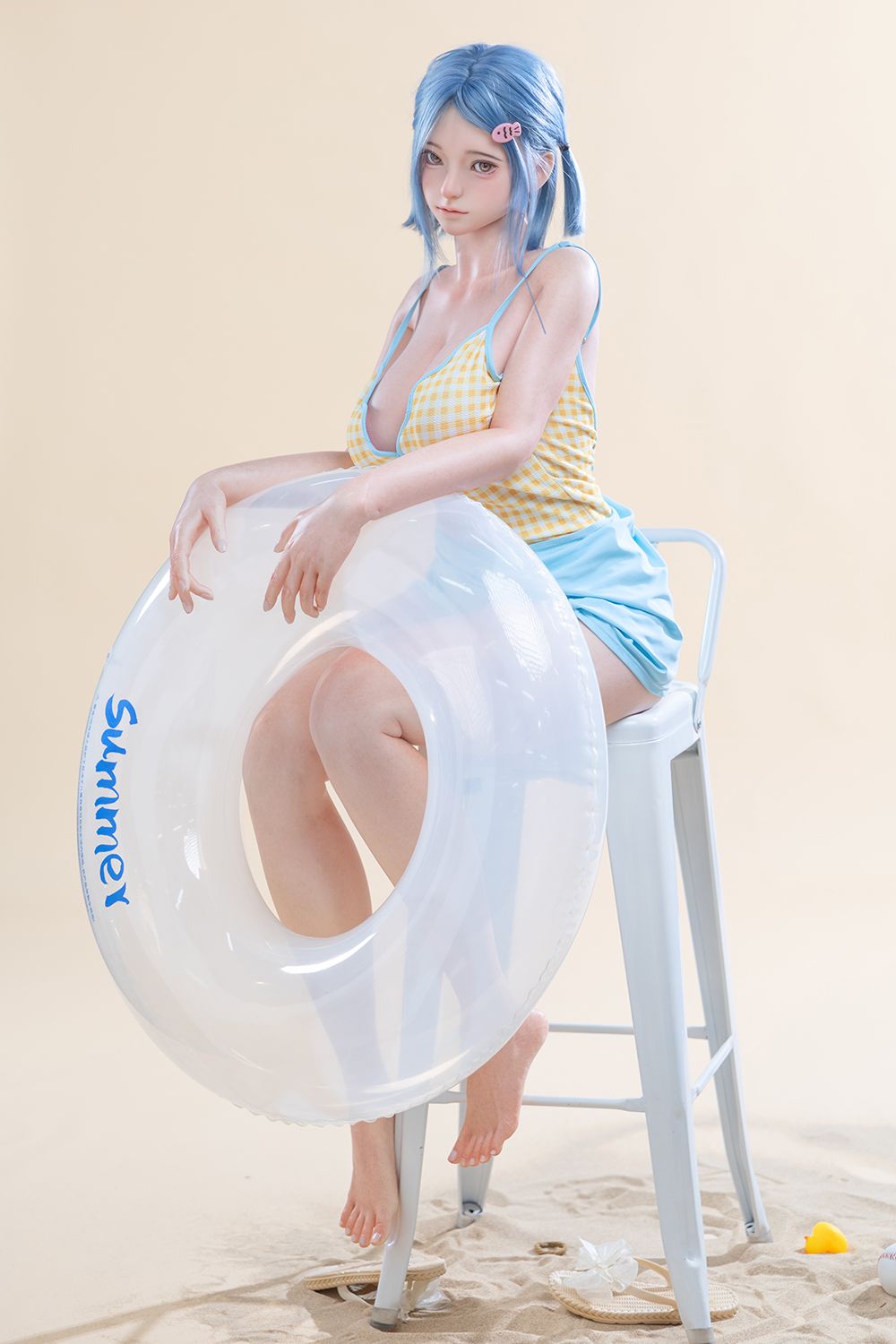 Picture of Firefly Dairy – Yellow Plaid Swimsuit Girl 164cm/5ft5 G-cup Silicone Sex Doll - Nanako