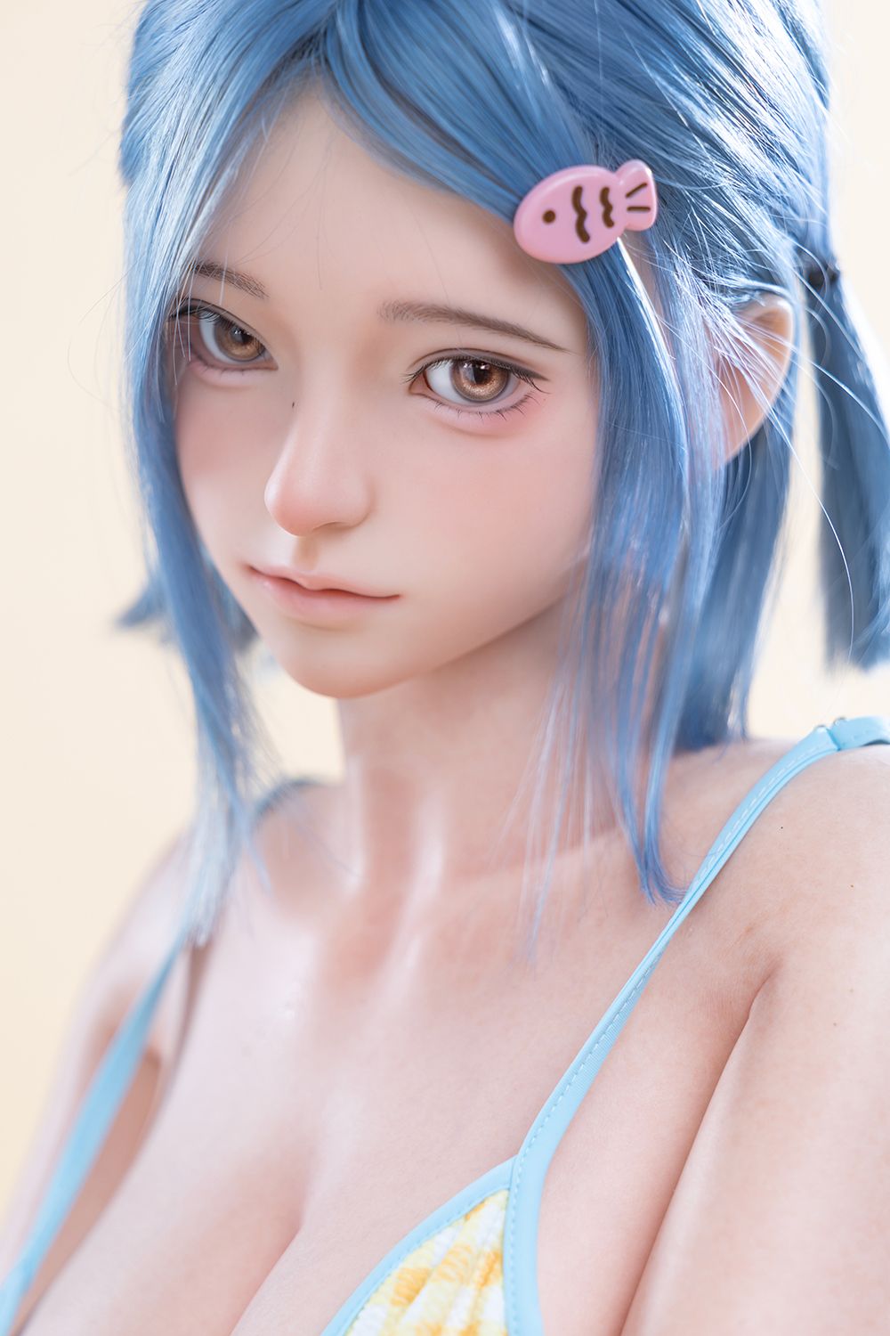 Picture of Firefly Dairy – Yellow Plaid Swimsuit Girl 164cm/5ft5 G-cup Silicone Sex Doll - Nanako