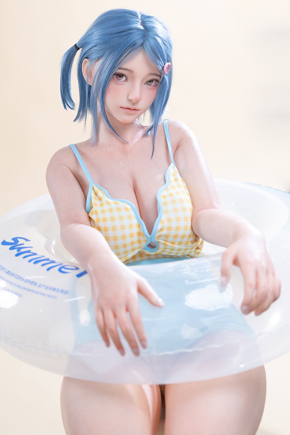 Picture of Firefly Dairy – Yellow Plaid Swimsuit Girl 164cm/5ft5 G-cup Silicone Sex Doll - Nanako