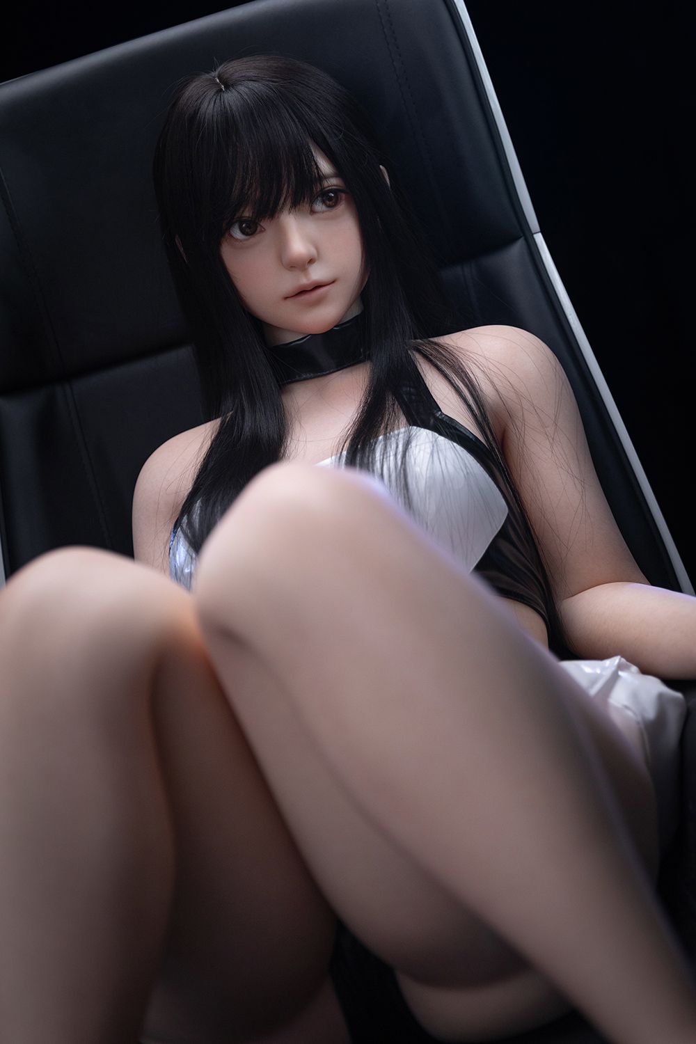 Picture of Firefly Doll 151cm/4ft11 White Leather Skirt Silicone Sex Doll Nanako