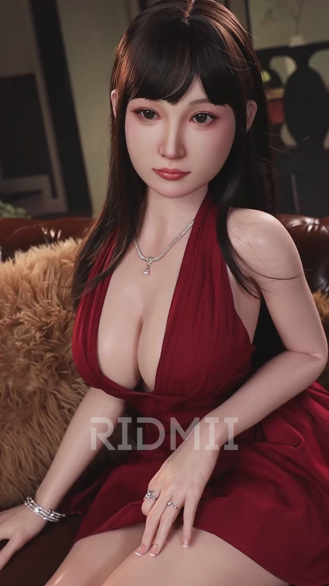 Picture of RIDMII 163cm/5ft3" Asian Sex Doll Realistic Silicone AI Love Doll with Gentle Voice Robot Full Silicone Sex Doll