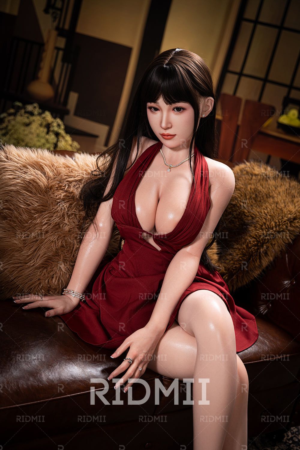 Picture of RIDMII 163cm/5ft3" Asian Sex Doll Realistic Silicone AI Love Doll with Gentle Voice Robot Full Silicone Sex Doll