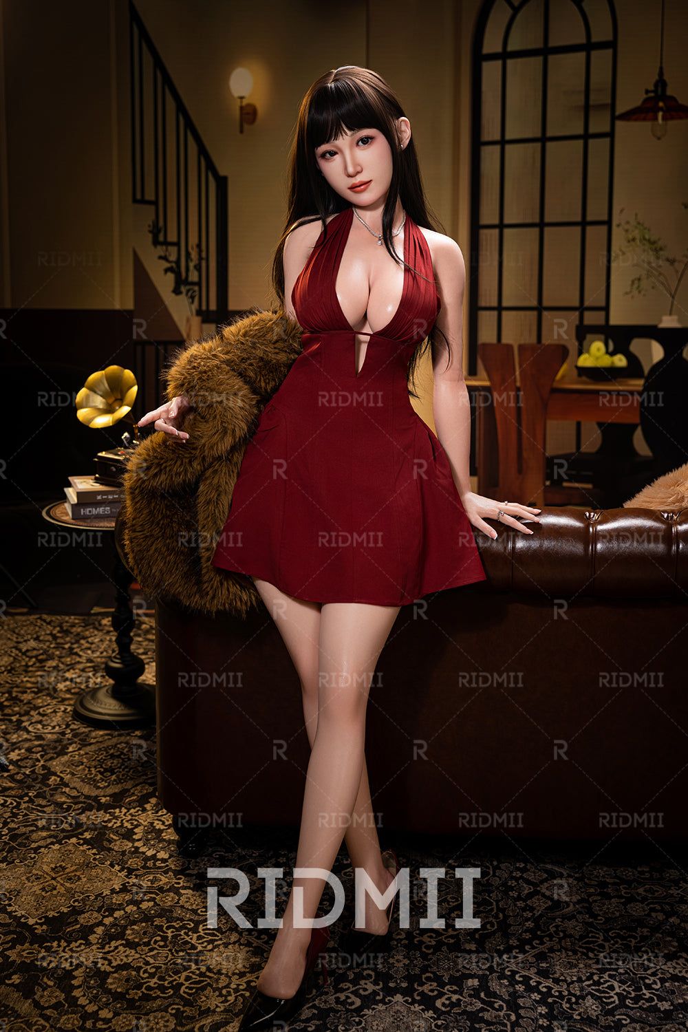 Picture of RIDMII 163cm/5ft3" Asian Sex Doll Realistic Silicone AI Love Doll with Gentle Voice Robot Full Silicone Sex Doll