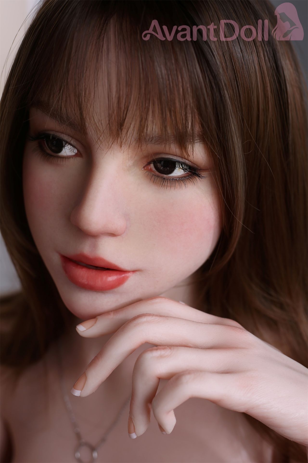 Picture of 165cm/5ft5 F Cup Real Skin Texture ROS Head Full Silicone Doll - Rose