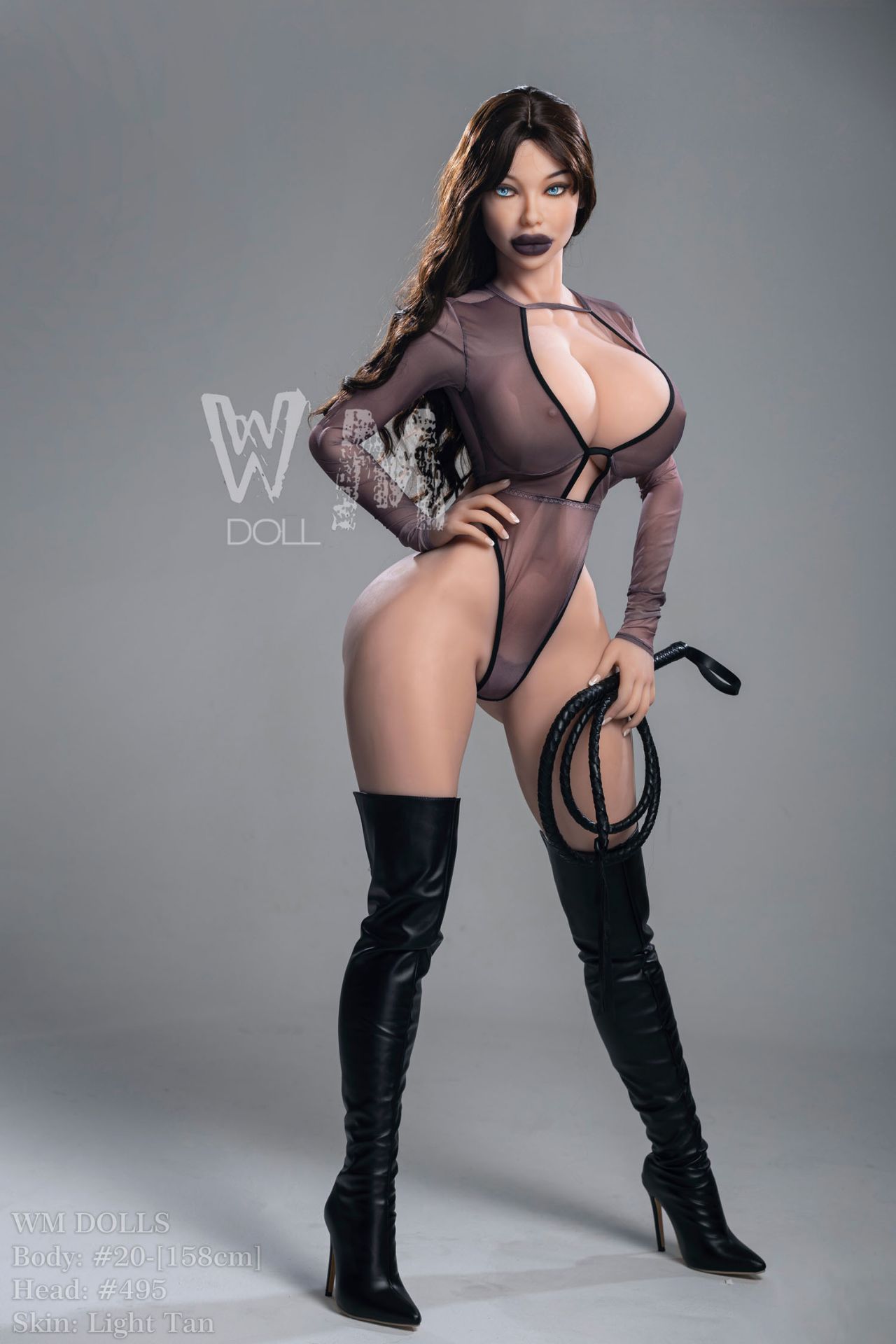 Picture of WM Dolls 5ft2/158cm L Cup TPE Black Lips Sex Doll -Bimbo