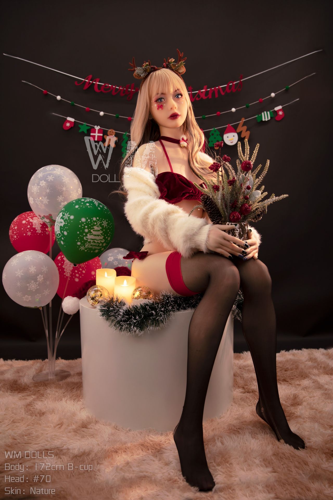 Picture of WM Dolls 5ft6/172cm B cup TPE Christmas Sex Doll - Jennifer
