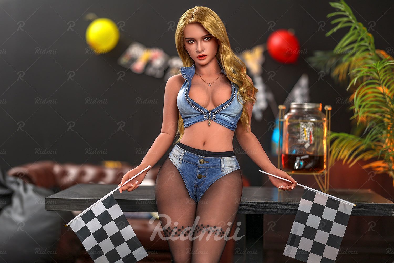 Picture of RIDMII Tessa Unique Design 152cm(4'11 ft) ROS Silicone Head TPE Body Real Oral Sex Blowjob Realistic Small Boobs C Cup Sex Doll With Movable Jaw [In Stock | US Only]