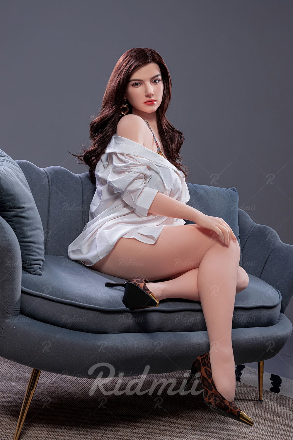 Picture of RIDMII Marissa Unique Design 5'5 FT (167cm) Movable Jaw TPE Body Real Oral Sex Soft Silicone Head Sex Doll BBW Buxom Blonde Beauty [In Stock | EU Only]