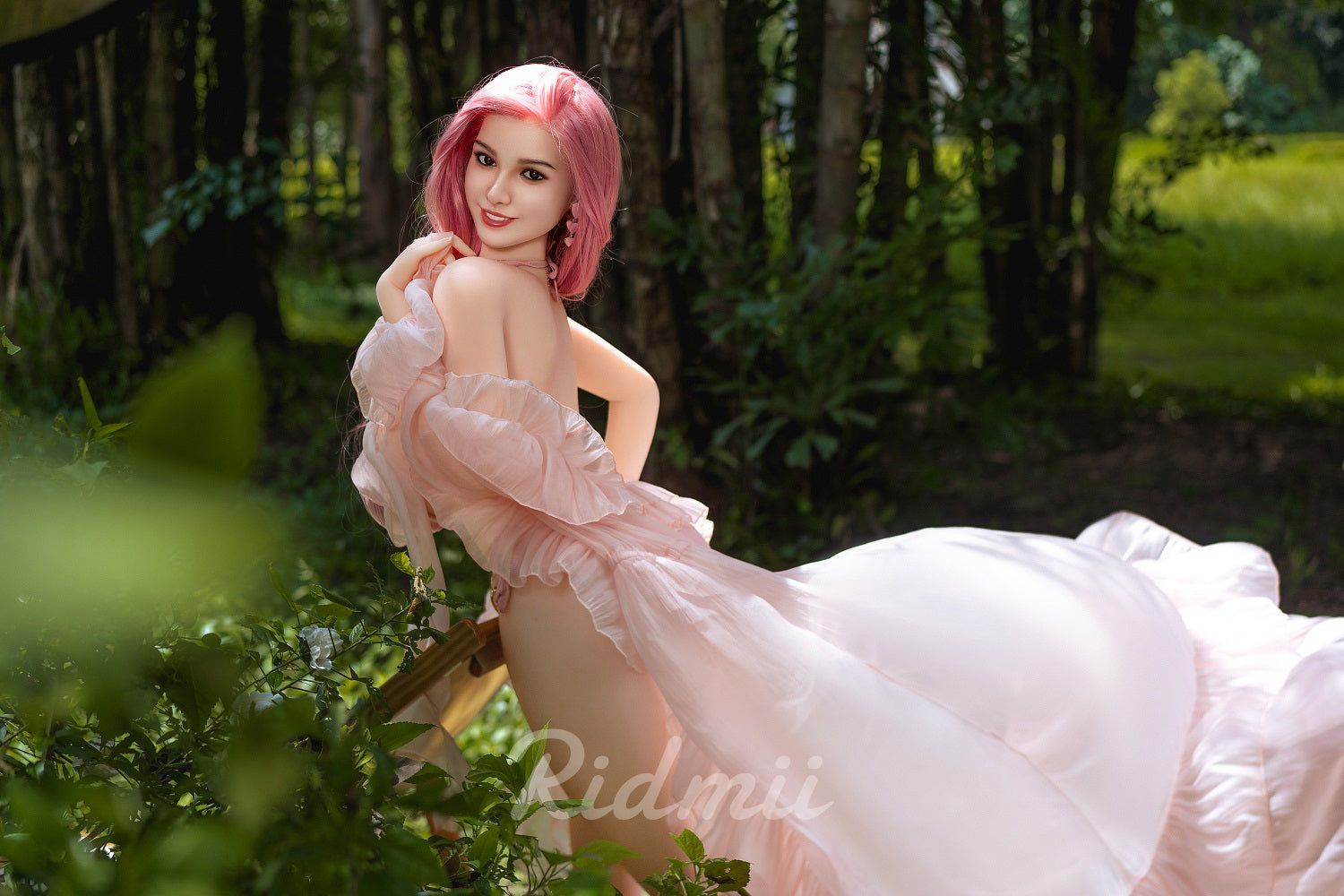 Picture of RIDMII Cara Unique Design 5'3 FT (161cm) Silicone Head TPE Body Love BBW Sex Doll [In Stock | EU Only]