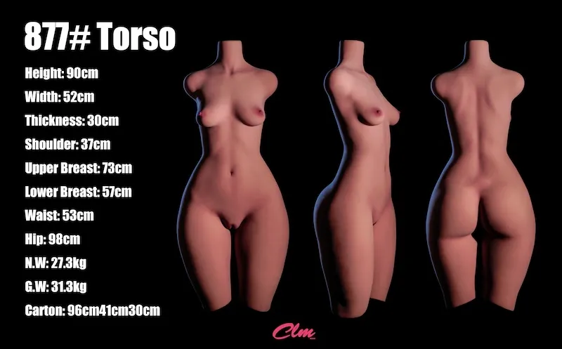 Picture of Climax Doll Realistic Torso Sex Toy 877# Black