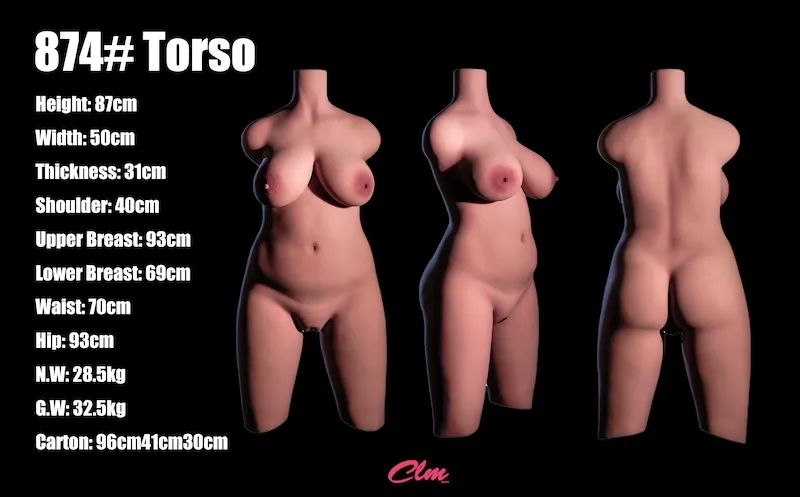 Picture of Climax Doll TPE Torso Sex Toy 874# Black
