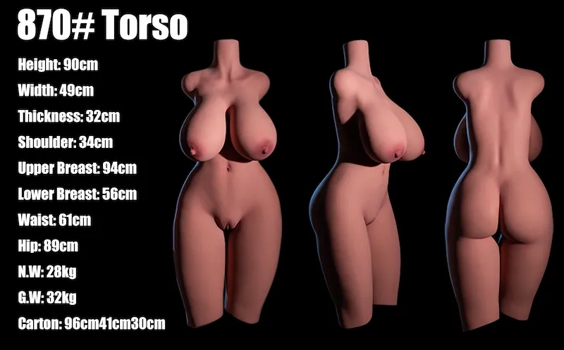 Picture of Climax Doll Female Torso Sex Toy 870# Black