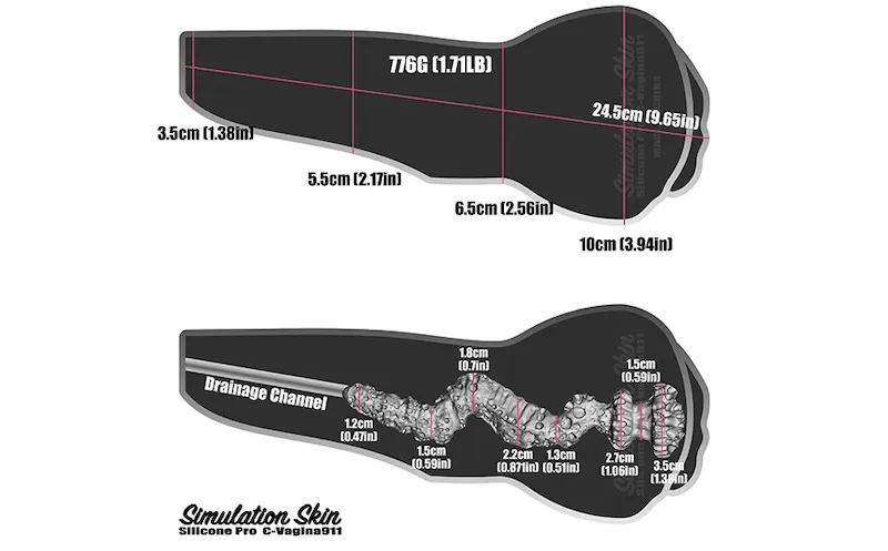 Picture of Climax Doll Silicone Silicone Masturbation Cup Sex Toy C-Vagina 911 Cinnamon