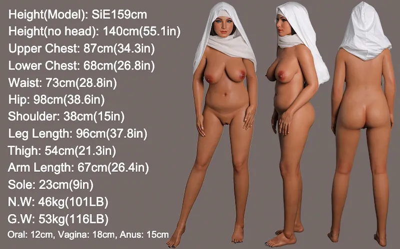 Picture of Climax Doll Ultra-Realistic Silicone Sex Doll SiE159cm Mouna