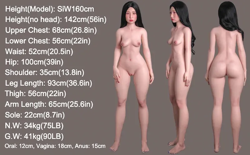 Picture of Climax Doll Ultra-Realistic Silicone Sex Doll SiW160cm Janice
