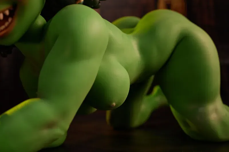 Picture of Climax Doll Silicone Goblin Girl Mini Sex Doll Si70 AT Kaela(Green)