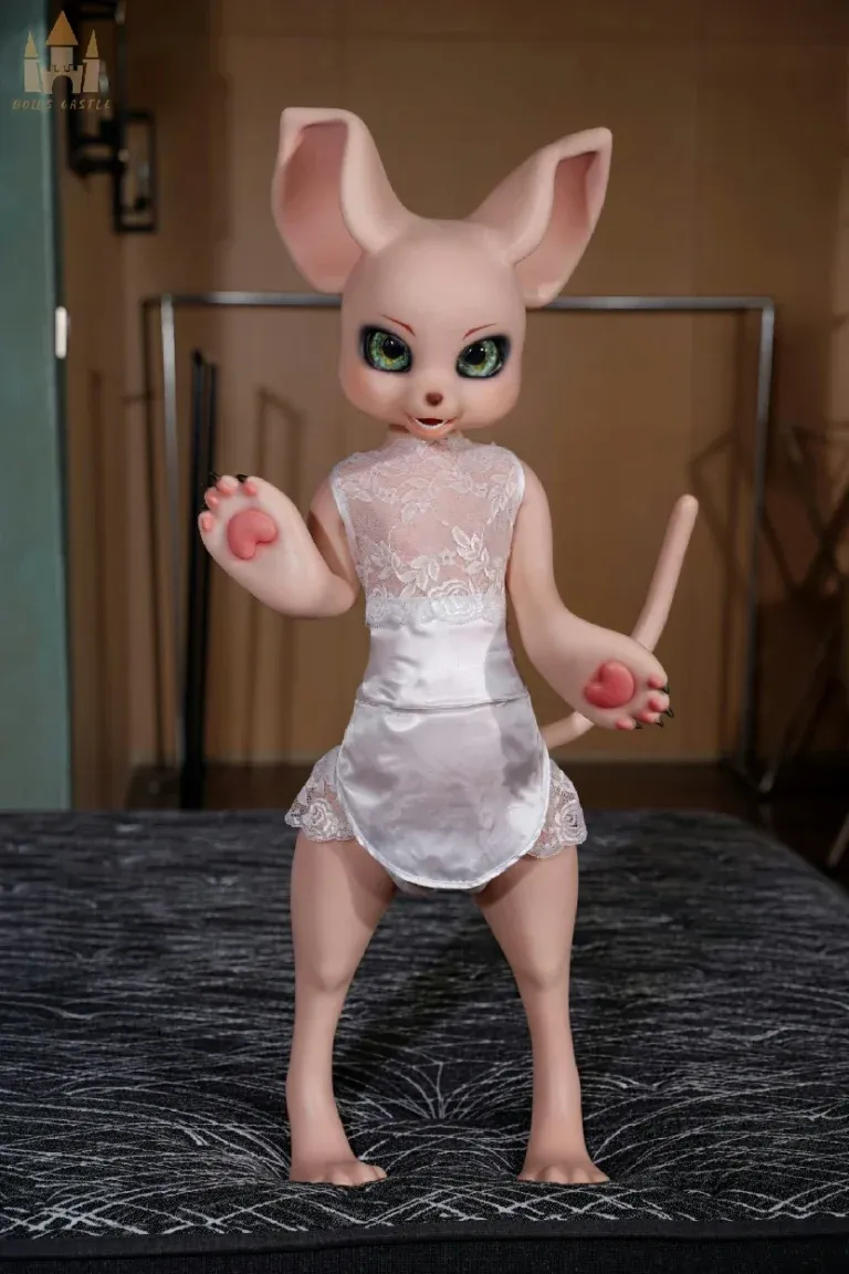 Picture of Dolls Castle 100CM SZ17 Fur Fapdolls Cream Mouse Silicone Doll
