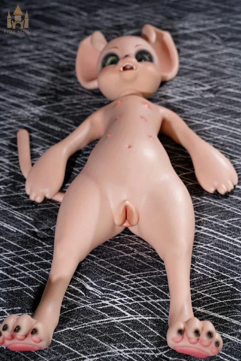Picture of Dolls Castle 100CM SZ17 Fur Fapdolls Cream Mouse Silicone Doll
