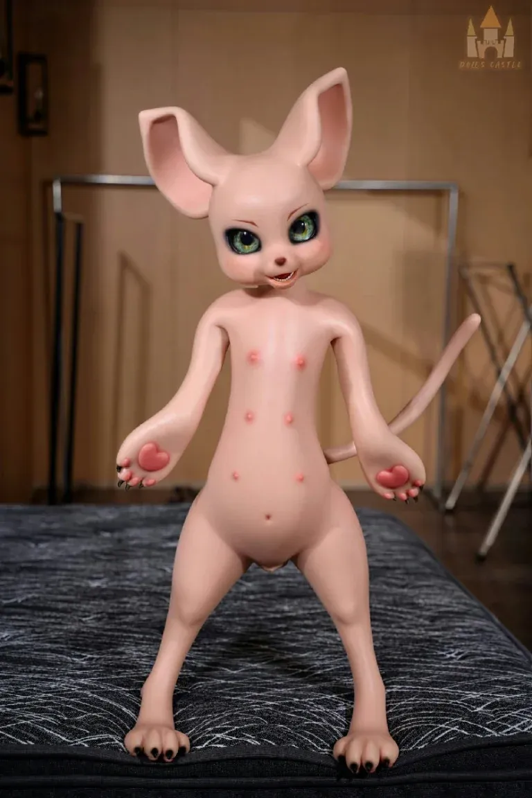 Picture of Dolls Castle 100CM SZ17 Fur Fapdolls Cream Mouse Silicone Doll