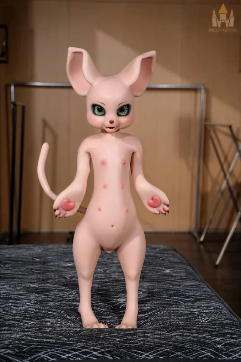 Picture of Dolls Castle 100CM SZ17 Fur Fapdolls Cream Mouse Silicone Doll
