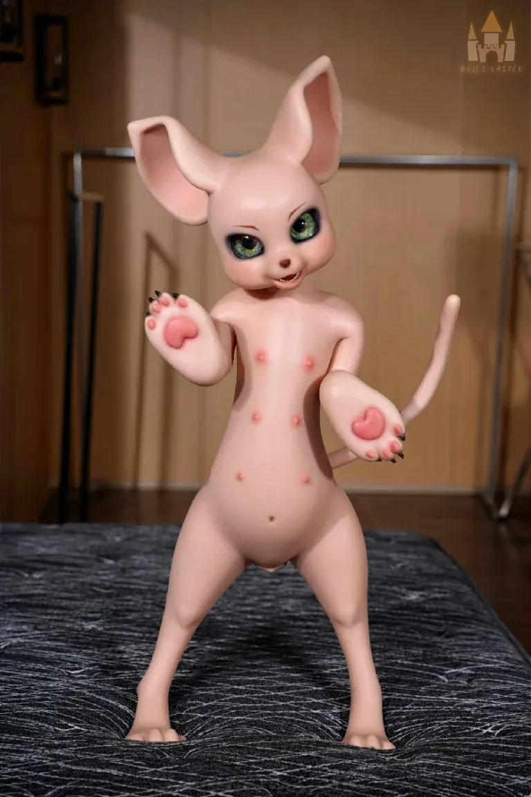 Picture of Dolls Castle 100CM SZ17 Fur Fapdolls Cream Mouse Silicone Doll