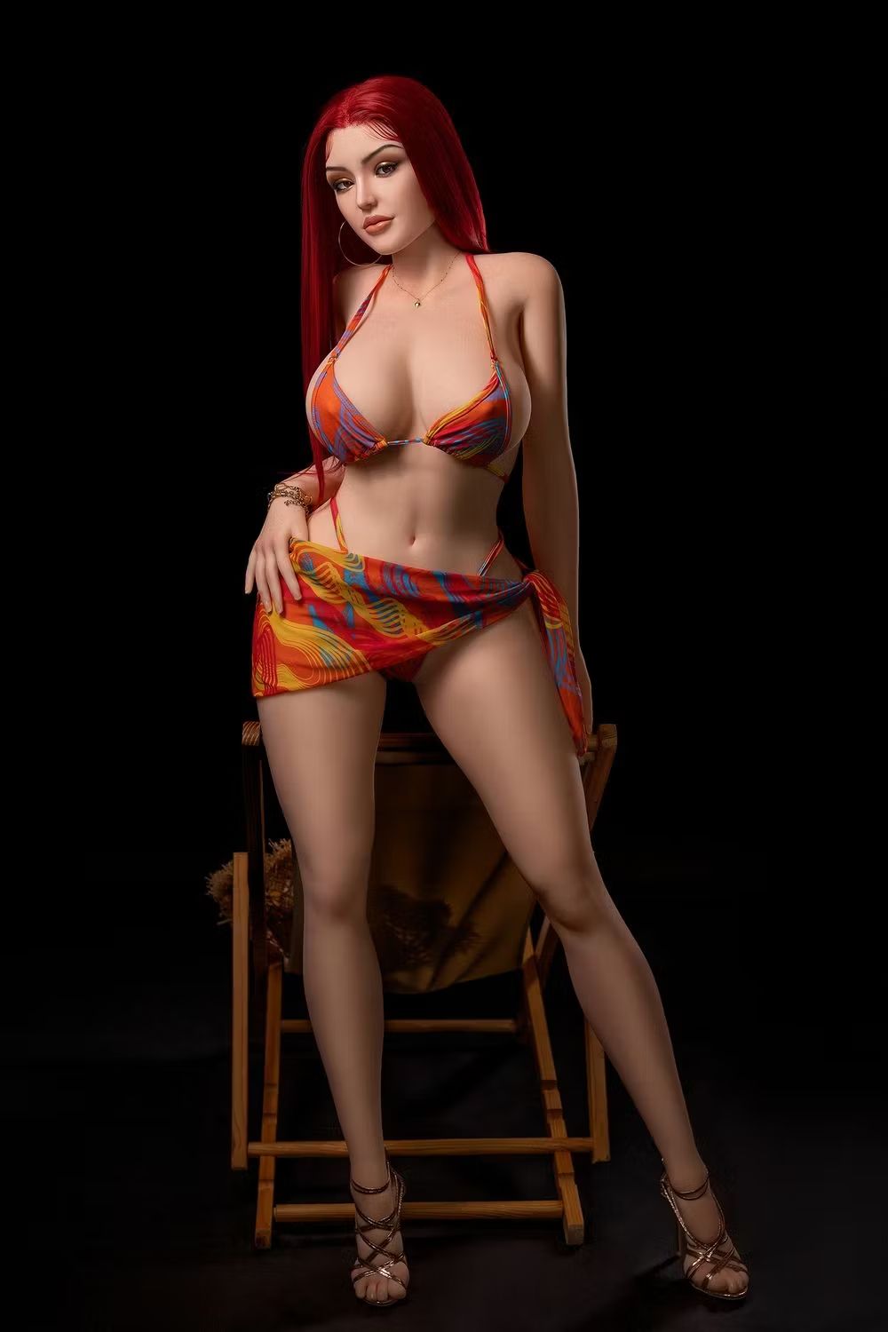 Picture of Rosretty Doll | 169cm/5ft54 Silicone Head Captivating Sexy Red-hair Lifelike Huge Breasts Sex Doll - Helen