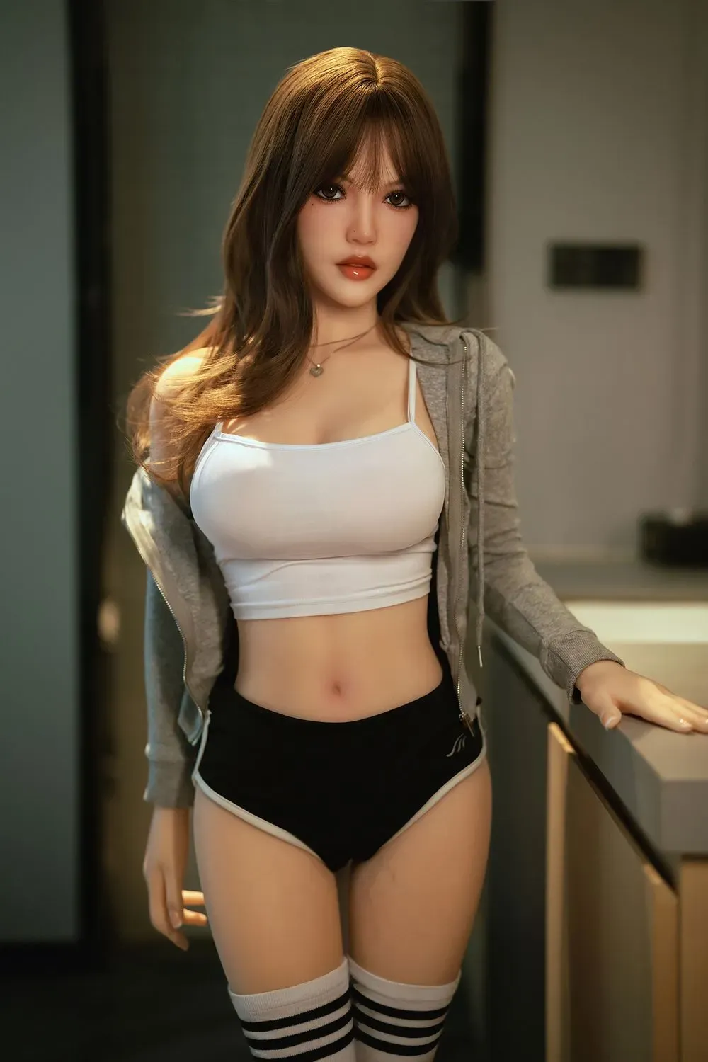 Picture of Rosretty Doll | 150cm/4ft92 TPE Head Charming Asian Slim Lifelike Small Breasts Sex Doll - Cathy