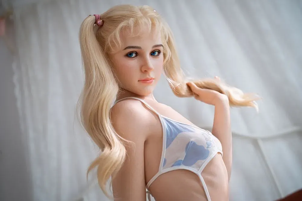 Picture of Rosretty Doll | 150cm/4ft92 Full Silicone Alluring Sweet Blonde Realistic Small Breasts Sex Doll - Chloe