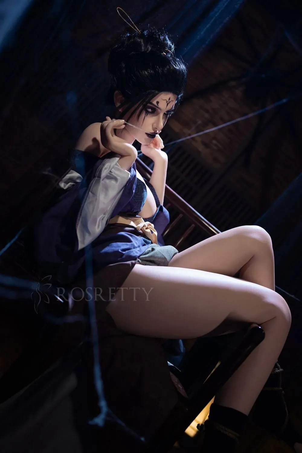 Picture of Rosretty Doll | 164cm/5ft38 Full Silicone Game Cosplay Dark Series Big Breasts Sex Doll - Molly