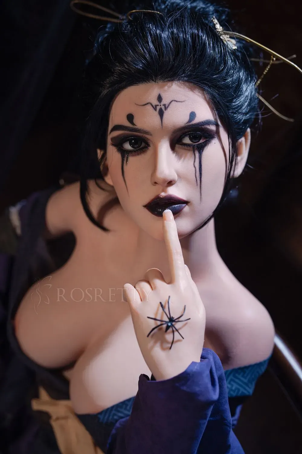 Picture of Rosretty Doll | 164cm/5ft38 Full Silicone Game Cosplay Dark Series Big Breasts Sex Doll - Molly