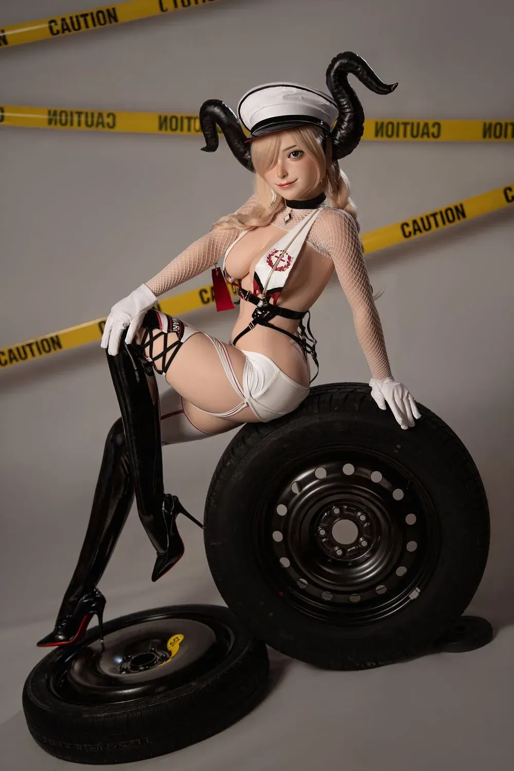 Picture of Rosretty Doll | 164cm/5ft5 Full Silicone Playful Blonde Grid Girl Realistic Big Breasts Sex Doll - Liz